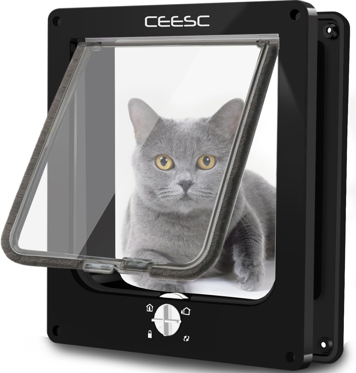 CEESC Große Katzenklappe 4-Wege
